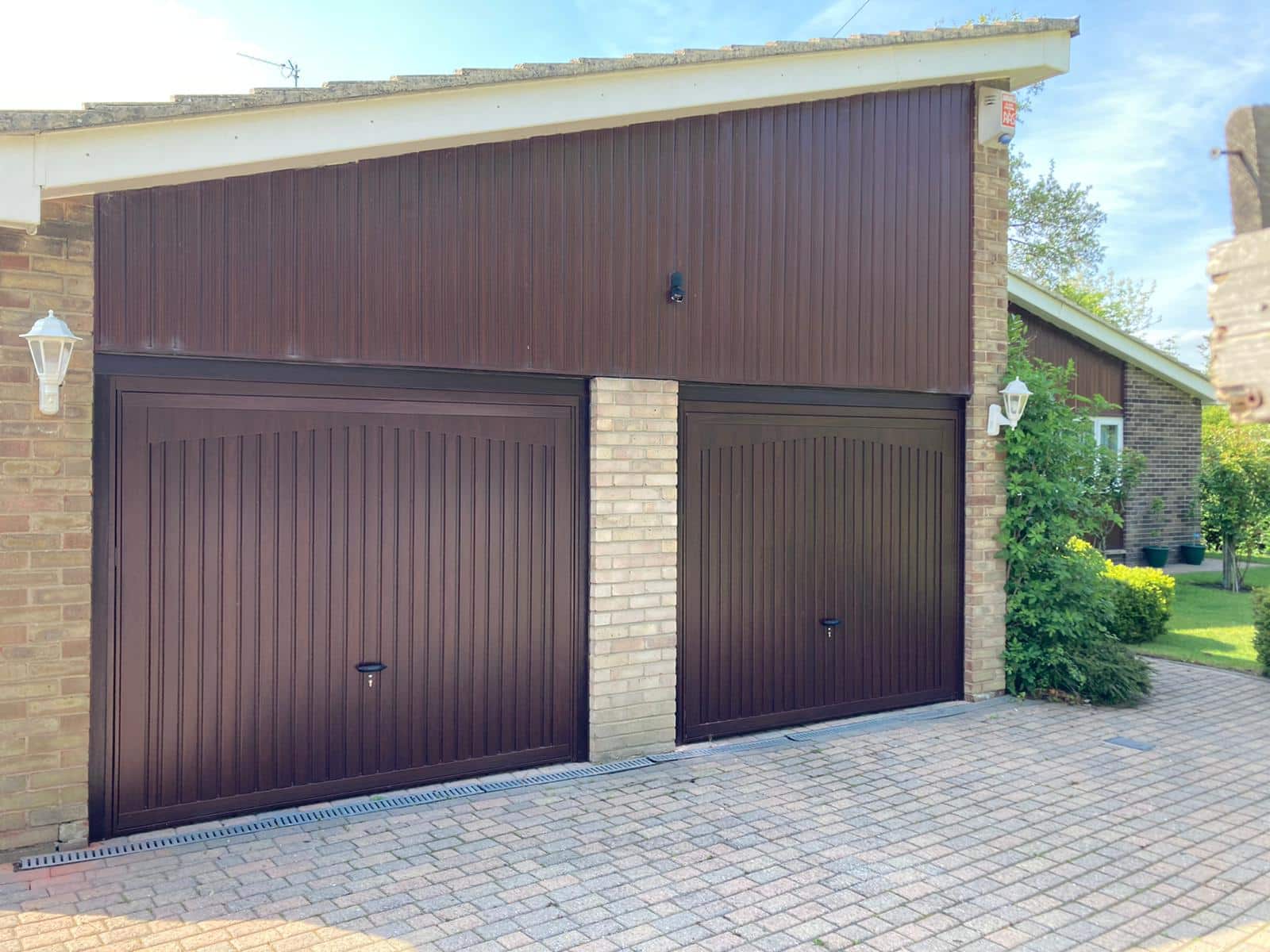 Timber Garage Doors | Gatcombe x2 Rosewood Up & Over Doors