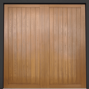 Kingston Light _GRP_Teak Timber Garage Doors