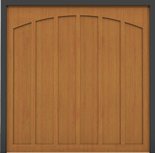 WINDSOR Light Oak Timber Garage Doors