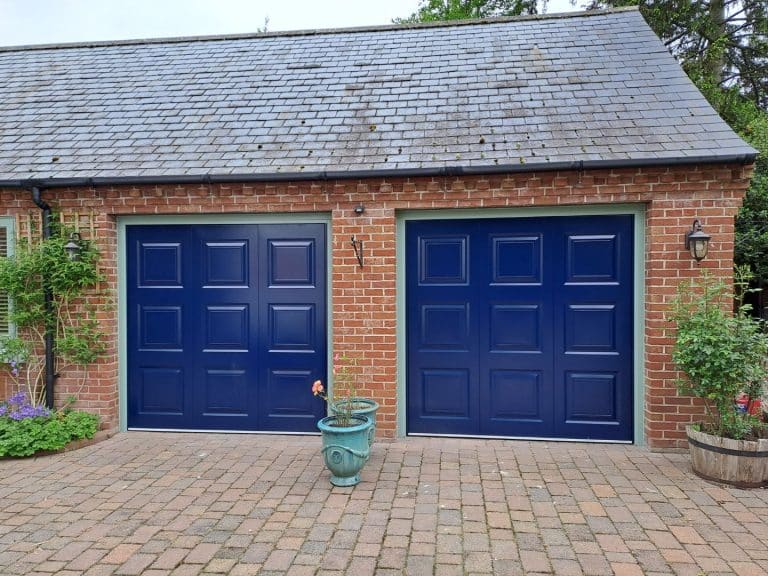 Georgian Up & Over Doors Midnight Blue