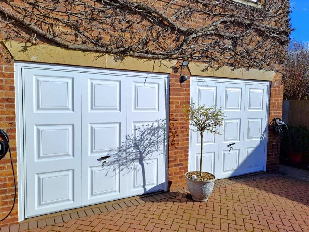 Georgian Up and over Garage Doors White
