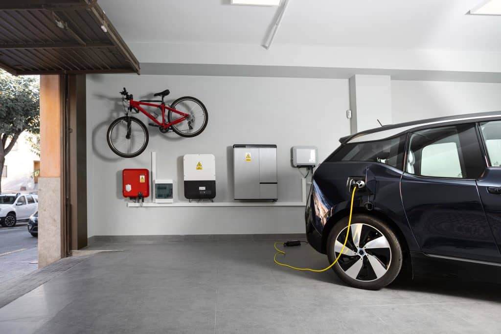 ev charger garage door