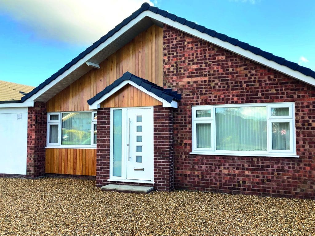 white entrance composite door